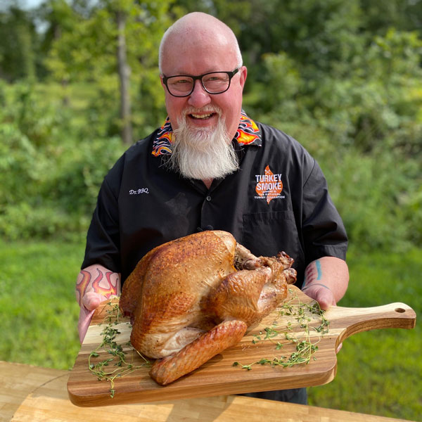 Dr. BBQ with whole turkey
