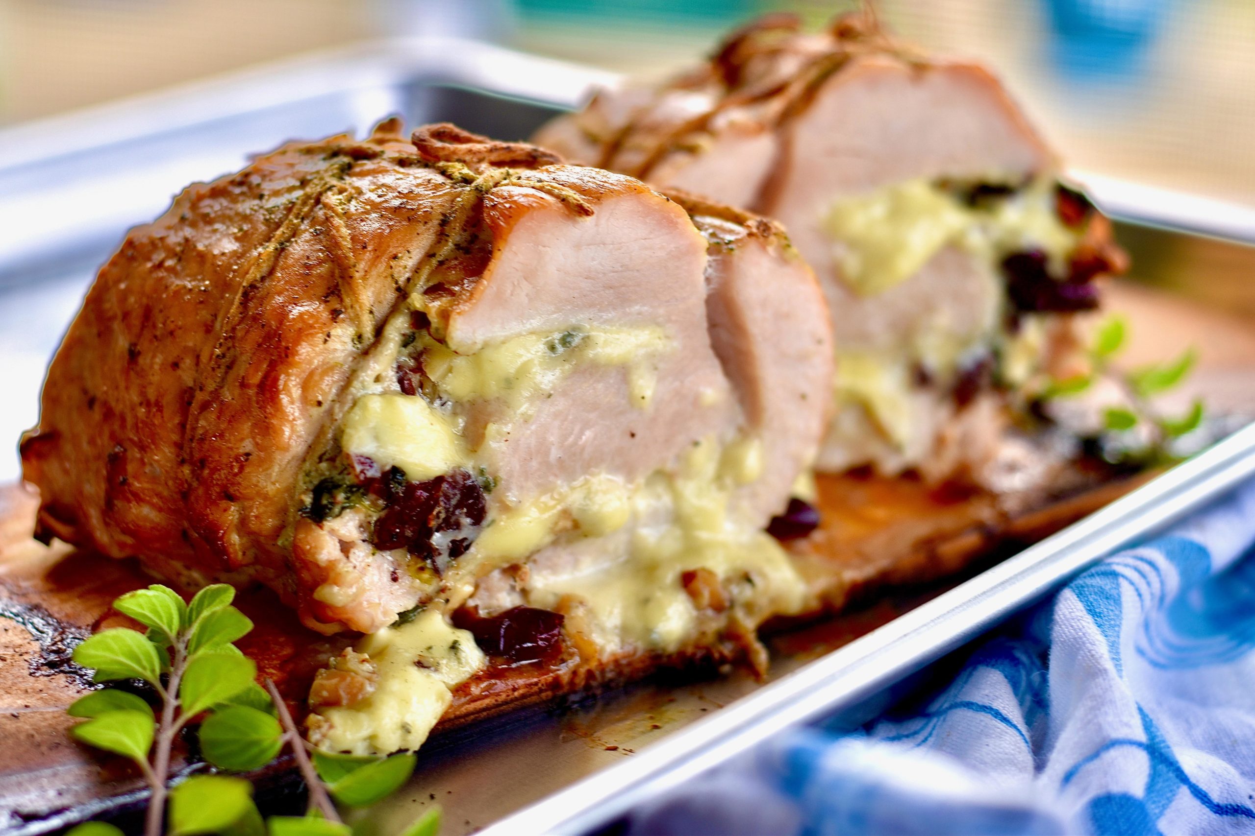 cedar planked stuffed turkey breast