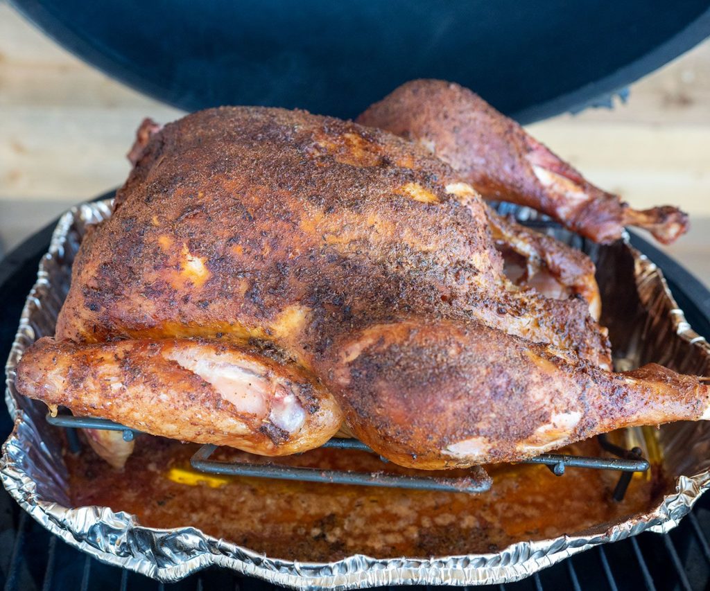 Smoked Pulled Turkey On Grill